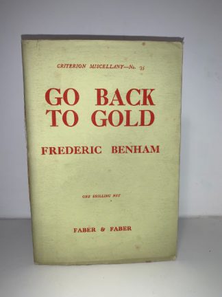 BENHAM, Frederic - Go Back To Gold (Criterion Miscellany No.24)