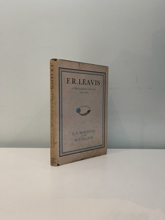 MCKENZIE, D. F. & ALLUM, M-P. - F. R. Leavis A Bibliographical Check-List 1924-1964